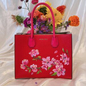 Cherry Blossom Hand Painted Michael Kors Bag 🌸